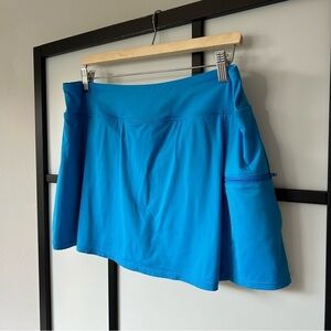 [16W] Beach House Bright Blue Sporty Swim Skort w/Pockets Women’s